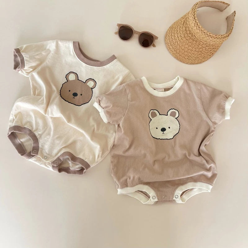 Summer Bear Cotton Romper