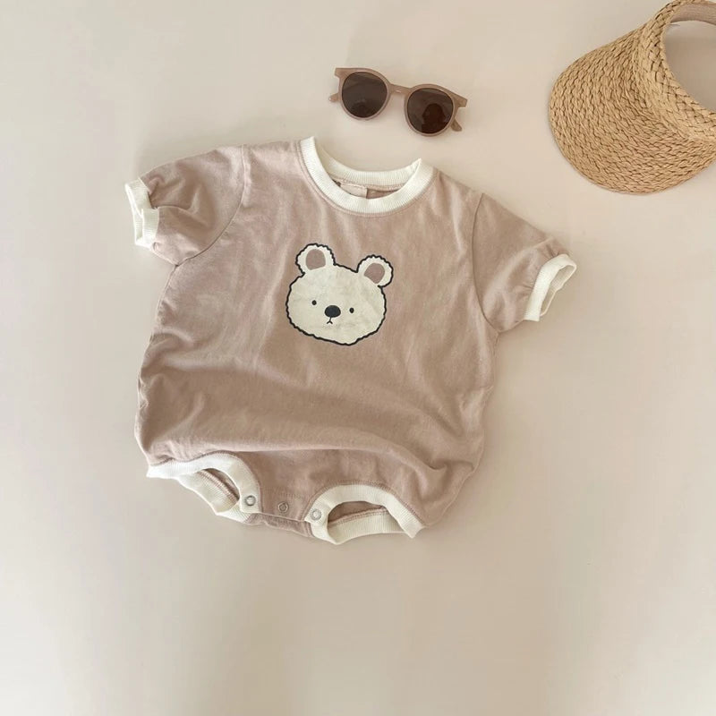 Summer Bear Cotton Romper