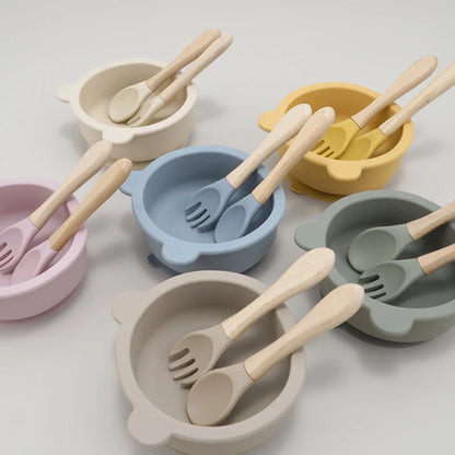 Bamboo Silicone Organic Spoon