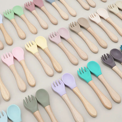 Bamboo Silicone Organic Spoon