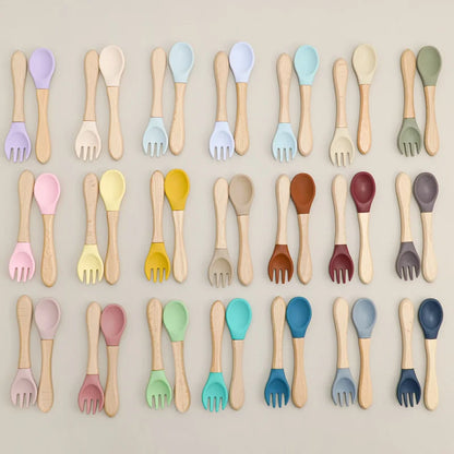 Bamboo Silicone Organic Spoon